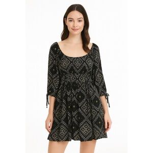 Princess Vera Wang Dress Black Geometric Print Size M (Juniors)